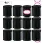 Pack of 12-8 Ounce All-Purpose Black Jars with Lids & Labels, Refillable BPA-Free Plastic Pots - Large Empty Round Cosmetic Containers for Body Butter, Bath Sugar & Salt Scrubs, Slime and More Pack of 12-8 Ounce All-Purpose Black Jars with Lids & Labels, Refillable BPA-Free Plastic Pots - Large Empty Round Cosmetic Containers for Body Butter, Bath Sugar & Salt Scrubs, Slime and More