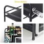 Kitchen shelf Microwave Oven Stand Standing Spice Rack Countertop Storage Organizer with Removable Hooks 2-tier Spice Bottle Jars Rack Adjustable shelf household storage rack multi-function storage