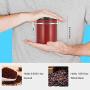 Coffee Bean Container - Coffee Container, Stainless Steel Sealed Airtihgt Kitchen Storage Cansiter (Color : Red)