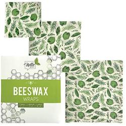 Beeswax Food Wrap - Organic Reusable Beeswax Food Wrap Assorted 3 Pack Sustainable Food Storage | Biodegradable Plastic Wrap Alternative | Vegan Eco Friendly Reusable Food Wraps - By Hello Green