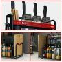 LYNNTLJ Stainless Steel Kitchen Spice Racks,Multi-Tier Countertop Spice Holder,Space-Saving,for Spice Jar and Bottle Storage, Black / 50x22x61cm