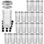 Glasbehälter 12 OZ, VERONES Marmeladengläser mit Standarddeckeln, ideal für Marmelade, Honig, Hochzeitsgeschenke, Duschgeschenke, Babynahrung, 20 Stück