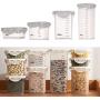 ICTOLOGY Food Sealed Jar With Scale Kitchen Storage Cans For Dried Fruit Snacks (240/650/1000/1800ML)