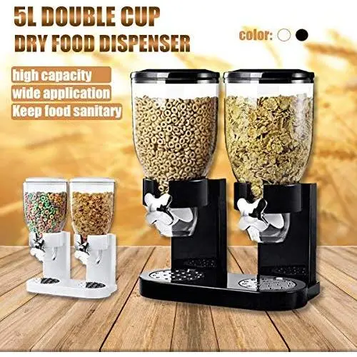 | Storage Bottles & Jars | Double Cup Dry Food Cereal Nuts Dispenser Airtight Kitchen Storage Container Household Kitchen Machine Food Storge Bottles | by HUDITOOLS | 1 PCs | Storage Bottles & Jars | Double Cup Dry Food Cereal Nuts Dispenser Airtight Kitchen Storage Container Household Kitchen Machine Food Storge Bottles | by HUDITOOLS | 1 PCs