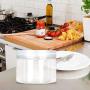 Hemoton Plastic Jars with Lids Clear Plastic Stackable Empty Jars Storage Containers for Bathroom Kitchen Storage of Dry Goods, Creams and More