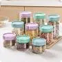 1pcs Kitchen glass sealed jars with lid cereals snacks storage tank milk powder candy cookie container storage bottle WF815415,250ML-blue 1pcs Kitchen glass sealed jars with lid cereals snacks storage tank milk powder candy cookie container storage bottle WF815415,250ML-blue