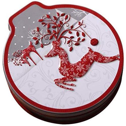 wuliLINL Christmas Cookie Candy Jar Lids, Christmas Tree Ornament Round Cookie Candy Jar Storage, Candy Storage Box Childrens Gift