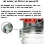County Line Kitchen Mason Jar Flip Cap Lid. Airtight and Leak-Proof Seal - Red, Wide Mouth