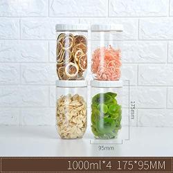 Tree House Sealed Storage Jars Lids, Clear Food Storage Canisters Herbs Pot Plastic Canisters Sets for The Kitchen-G