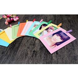 JUSTDOLIFE 10PCS Paper Picture Frame Creative DIY Hanging Photo Frames with Clips & Twine