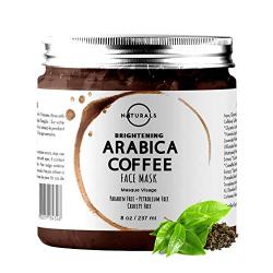Facial Exfoliator Coffee & Pumpkin Peeling Gel Scrub Mask Hydrating Face Moisturizer Pore Cleansing Brightening Skin Treat Acne Sun Damage Vegan Organic Ingredients Retinol Vitamin E C. Men, Women 8oz