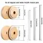 8 Pack Bamboo Mason Jar Lids with Straw Hole Compatible with 70 mm Regular Mouth and 86 mm Wide Mouth Mason Jars (Silicone O-Ring Gasket Included) with Straw and Straw Brushes 8 Pack Bamboo Mason Jar Lids with Straw Hole Compatible with 70 mm Regular Mouth and 86 mm Wide Mouth Mason Jars (Silicone O-Ring Gasket Included) with Straw and Straw Brushes