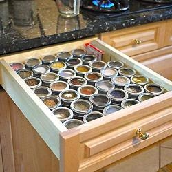 Hot Clear Lid Magnetic Spice Tin Jar Stainless Steel Spice Sauce Storage Container Jars Kitchen Accessories,6Pcs