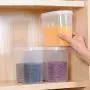 Kitchen crisper, plastic transparent refrigerator sealed box, covered grain storage box