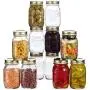 Glass Jars - 12 Pack (17 Ounce) with Airtight Lid for Canning Fermenting Preserving Storing Clear Glass Jars - 12 Pack (17 Ounce) with Airtight Lid for Canning Fermenting Preserving Storing Clear