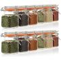 vivaBKK Glass Jars with Flip-Top Lids, 3.4 oz Airtight Glass for Spices, Condiments, Seasonings Storage Reusable Set of 24