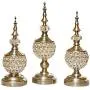 Sevenmore Living Room Decoration Metal Glass Fruit Tray Storage Jar Handicraft Crystal Candy Jar (A:1234CM)