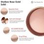 Mimi Pack 24 Pack Tins 2 oz Shallow Round Tins with Solid Slip Lids Empty Tin Containers Cosmetics Tins Party Favors Tins and Food Storage Containers (Rose Gold)