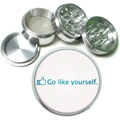 Go Like Yourself FB Funny Aluminum Tobacco Herb Spice Grinder Go Like Yourself FB Funny Aluminum Tobacco Herb Spice Grinder