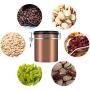 1.5L Coffee Beans Container, 304 Stainless Steel Airtight Coffee Storage Canister Can(Gold)