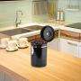 Manoch Kitchen Coffee beans,Dry Tea-leaves,Nuts,Grains, Flour, Sugar Gator Stainless Steel Large Airtight Container Black Canister Valve co2 Escape Freshness Coffee Capacity 1.8L Dimension 19 x 12cm