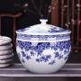 Pot en céramique bleu et blanc, ensemble de rangement à thé étanche, pot décoratif pour thé, accessoires de décoration intérieure (Couleur : Bleu, Taille : 171725cm) Pot en céramique bleu et blanc, ensemble de rangement à thé étanche, pot décoratif pour thé, accessoires de décoration intérieure (Couleur : Bleu, Taille : 171725cm)