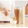 Contenant de Rangement pour Pâtes Emoyi / Spaghetti, Étanche avec Couvercles Sécurisés et Doseur (Set de 2)