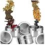 DSWSSH Decorative Jewelry Boxes Magnetic Spice Holder Stainless Steel Pot Herb Storage Jar Box Cookware Stand Dustproof Visible Spice Jar Burette