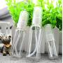 UPSTORE 6PK (15ml/0.5oz) Clear Plastic Empty Bottle with Pump Head Portable Refillable Bottle Makeup Packing Storage Container Jar for Lotion Essence Emulsion Essential Oils