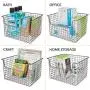 Panier de Rangement Métallique Cuisine mDesign – Design à Grilles Rustiques avec Face Ouverte pour Placards, Tiroirs, Étagères – Convient aux Pommes de Terre, Oignons, Fruits – 12 Pouces de Largeur, 2 Pièces – Gris Anthracite Panier de Rangement Métallique Cuisine mDesign – Design à Grilles Rustiques avec Face Ouverte pour Placards, Tiroirs, Étagères – Convient aux Pommes de Terre, Oignons, Fruits – 12 Pouces de Largeur, 2 Pièces – Gris Anthracite