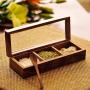 ExclusiveLane Wooden Hand Engraved Multi-Utility Cum Spice Box With Spoon In Sheesham Wood - Masala Dabba Spice Box Spice Rack Spice Organizer Spice Jars Storage Kitchen Box Ancient Cookware