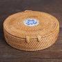 Chinese Style Handmade Tea Storage Box Rattan Basket Dessert Container Case