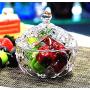 FUYU Embossed Crystal Lead Free Glass Sugar Storage Jar Candy Snack Jar with Lid