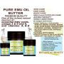 PURE EMU OIL- BUTTER. 100% Natural - RAW - VIRGIN - UNREFINED.for FACE, BODY, HANDS, FEET, NAILS & HAIR and LIP CARE. (8 Fl. oz. - 240 ml.)