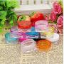 Feadem 60 Pieces 5g Cosmetic Container, Square Empty Cosmetic Pots Cosmetic Jars Travel Refillable Clear Plastic Makeup Containers Cosmetic Jars with for Creams/Powder/Mineral Make Up Cosmetic Bottles