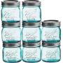 Ball Jars - Blue 8 Ounce Bundled With SEWANTA Jar opener (8 Pack)