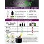 ultravioLeaf 30 ml (1 fl oz) Pocket Size Black Ultraviolet Glass Screw Top Jar | Airtight Stash Container 3-Pack