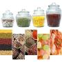 JACKBAGGIO 4pcs New Home Kitchen Sealed Glass Jar With Lid High Capacity Transparent Assorted Collection Of Creative Condiment Bottle Food Milk Powder Can (600ml)
