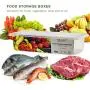 Food Storage Containers, 3 x 1.5L Fridge Organizer Case with Removable Drain Plate, Tray to Keep Fruits, Vegetables, Meat, Fish etc. Out of The Drippings Food Storage Containers, 3 x 1.5L Fridge Organizer Case with Removable Drain Plate, Tray to Keep Fruits, Vegetables, Meat, Fish etc. Out of The Drippings