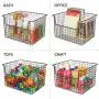 mDesign Metall Küchenregal Lebensmittel Aufbewahrungsbox – Rustikale Grid-Design mit Offener Front für Schränke, Schränke, Regale – Für Kartoffeln, Zwiebeln, Obst – 12 Zoll Breite, 8er Pack – Bronze