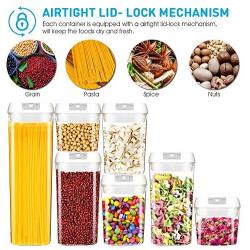 EAGMAK Airtight Food Storage Containers, Cereal Containers, Plastic BPA  Free Kitchen Pantry Storage Container for Flour