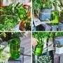 Gießkanne Bravedge, lange Gießstiel für Zimmerpflanzen, Sukkulenten und Blumen, 1 Liter Gießkanne, mit Bonus 370 ML Pflanzensprüher Sprayflasche