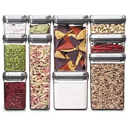 OXO SteeL 10-Piece Airtight POP Food Storage Container Set OXO SteeL 10-Piece Airtight POP Food Storage Container Set
