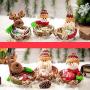m?kvfa Christmas Candy Storage Basket Christmas Party Decoration Santa Claus Storage Basket Gift Holder Tabletop Display for Home and Kitchen (S, Snowman)