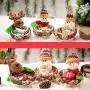 Weihnachts-Süßigkeitenkorb, Weihnachtsparty-Dekoration, Santa Claus Korb, Geschenkehalter, Tischdeko für Zuhause und Küche (S, Schneemann)