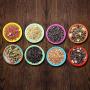 10 Pieces Mini Silicone Pinch Bowls Multicolored Silicone Condiment Bowls and 50 Pieces Disposable Makeup Spatulas Cosmetic Spatulas