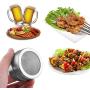 Magnetic Spice Tins Set with Clear Top Lid, 12 PCS Stainless Steel Multi-Purpose Round Storage Containers Jars with Sift and Pour, Magnetically Stick on Refrigerator and Grill