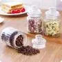 HOMELUNY Pack of 5 Airtight Leak Proof Glass Airtight Jars Spice Jar for Candy, Cookie, Rice, Sugar,Flour,Snacks Keeping Food Dry & Fresh HOMELUNY Pack of 5 Airtight Leak Proof Glass Airtight Jars Spice Jar for Candy, Cookie, Rice, Sugar,Flour,Snacks Keeping Food Dry & Fresh