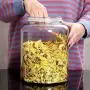 Glasbehälter, luftdicht, Küchen-Lebensmittelfässer, zur Aufbewahrung von Gewürzen/Hafer/Müsli/Reis