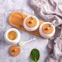 TNKML Ceramic Spice Jar 3 Piece Set Ceramic Spice Jar Spice Jar Vanilla Pot Seasoning Spice Jar Seasoning Box Storage Box Spice Jar
